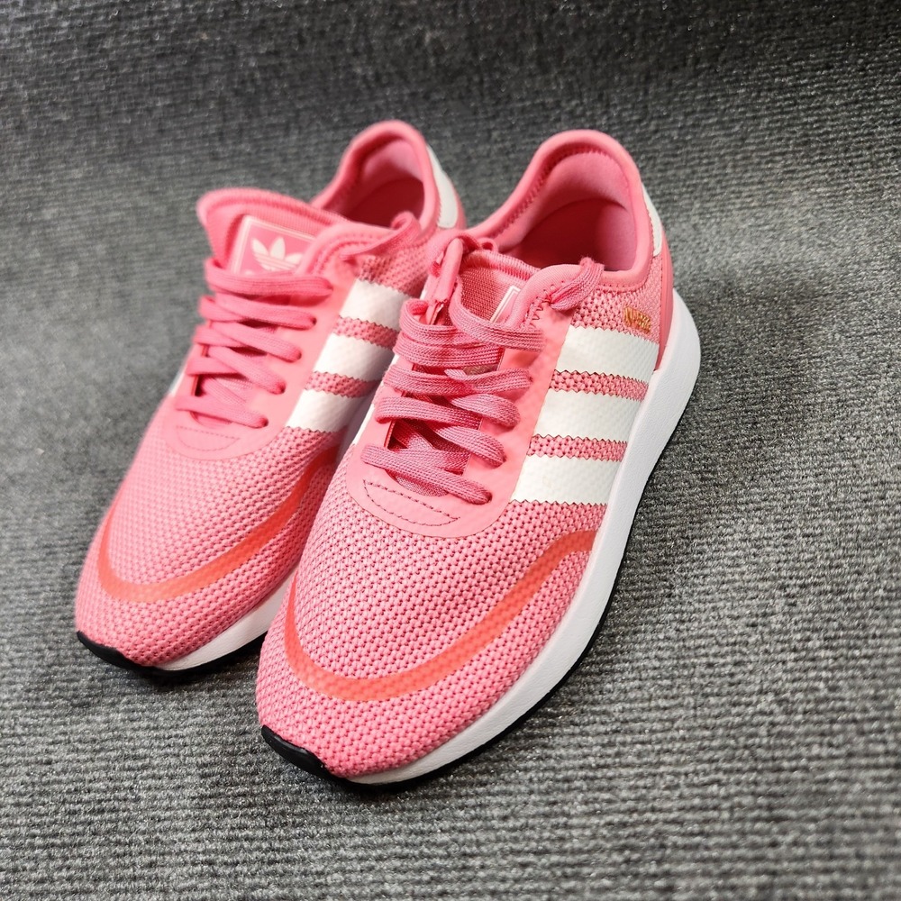 Adidas Shoes Girls Youth 4 Pink White Mesh Athletic Sneakers Running Training‎